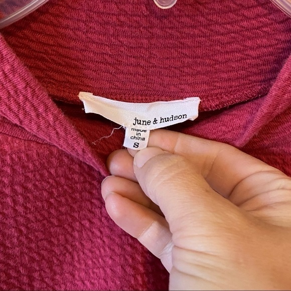 June & Hudson Cropped Sweater Mock Neck Sz Small - Picture 2 of 7